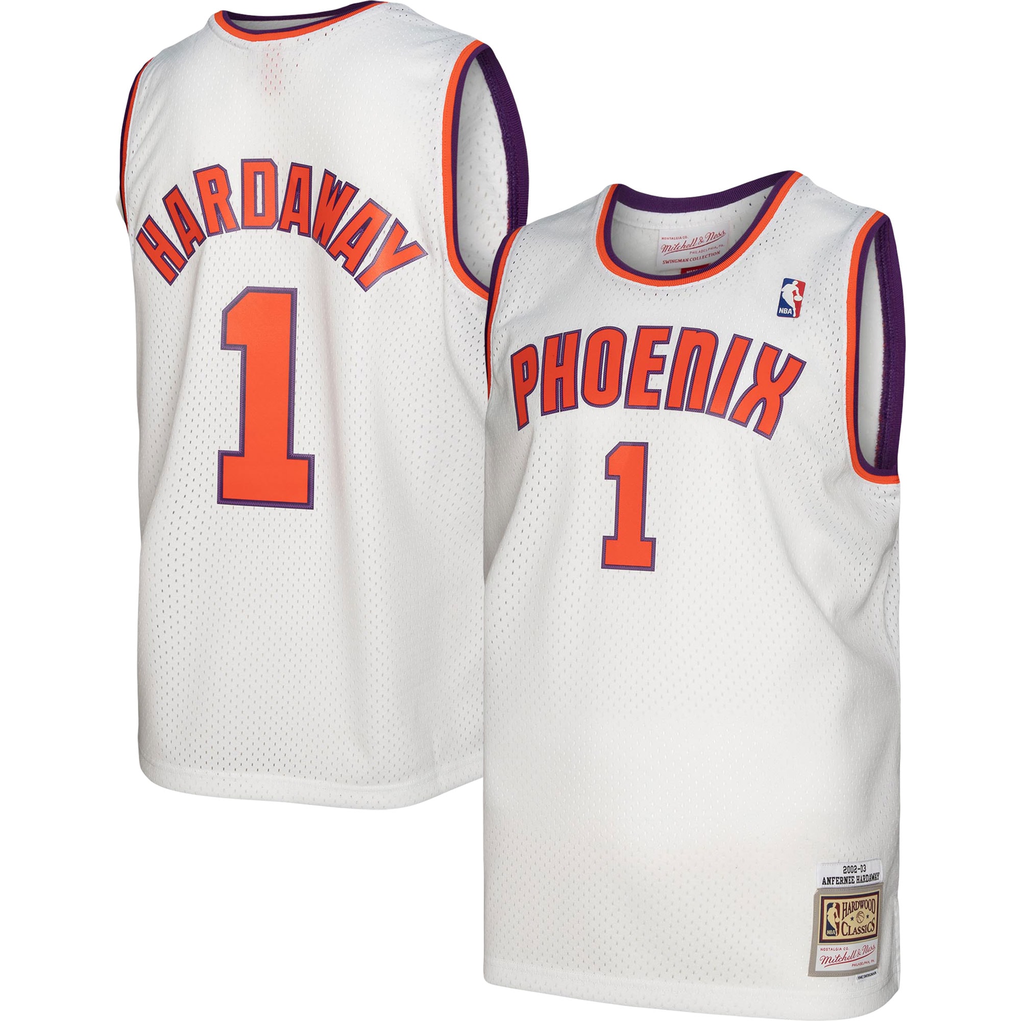 Men's Mitchell \u0026 Ness Penny Hardaway White Phoenix Suns 2002/03 Hardwood Classics Swingman Jersey